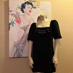 Beautiful black beaded mini dress.